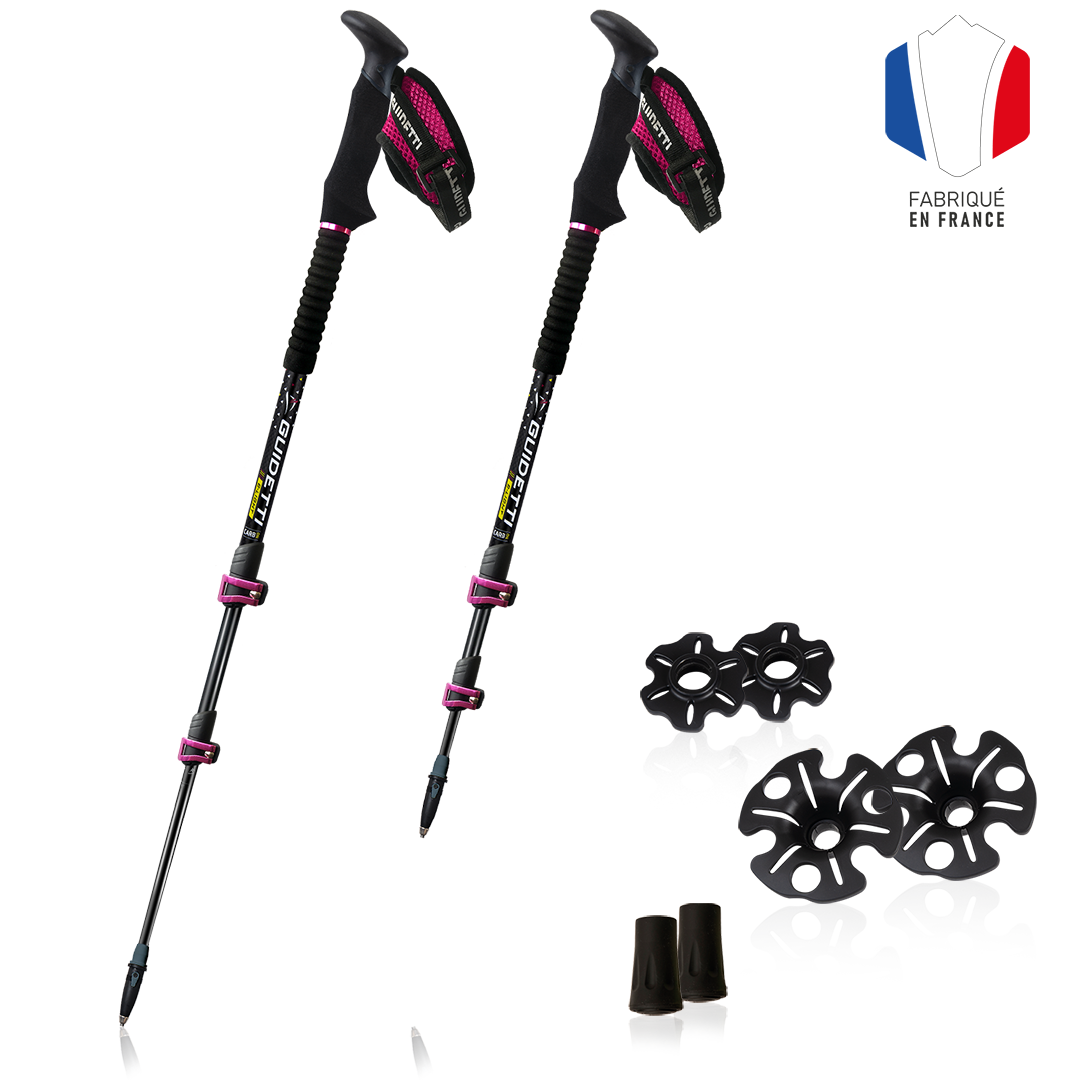 Hiking poles Guidetti BLight alu-carbon Rubis