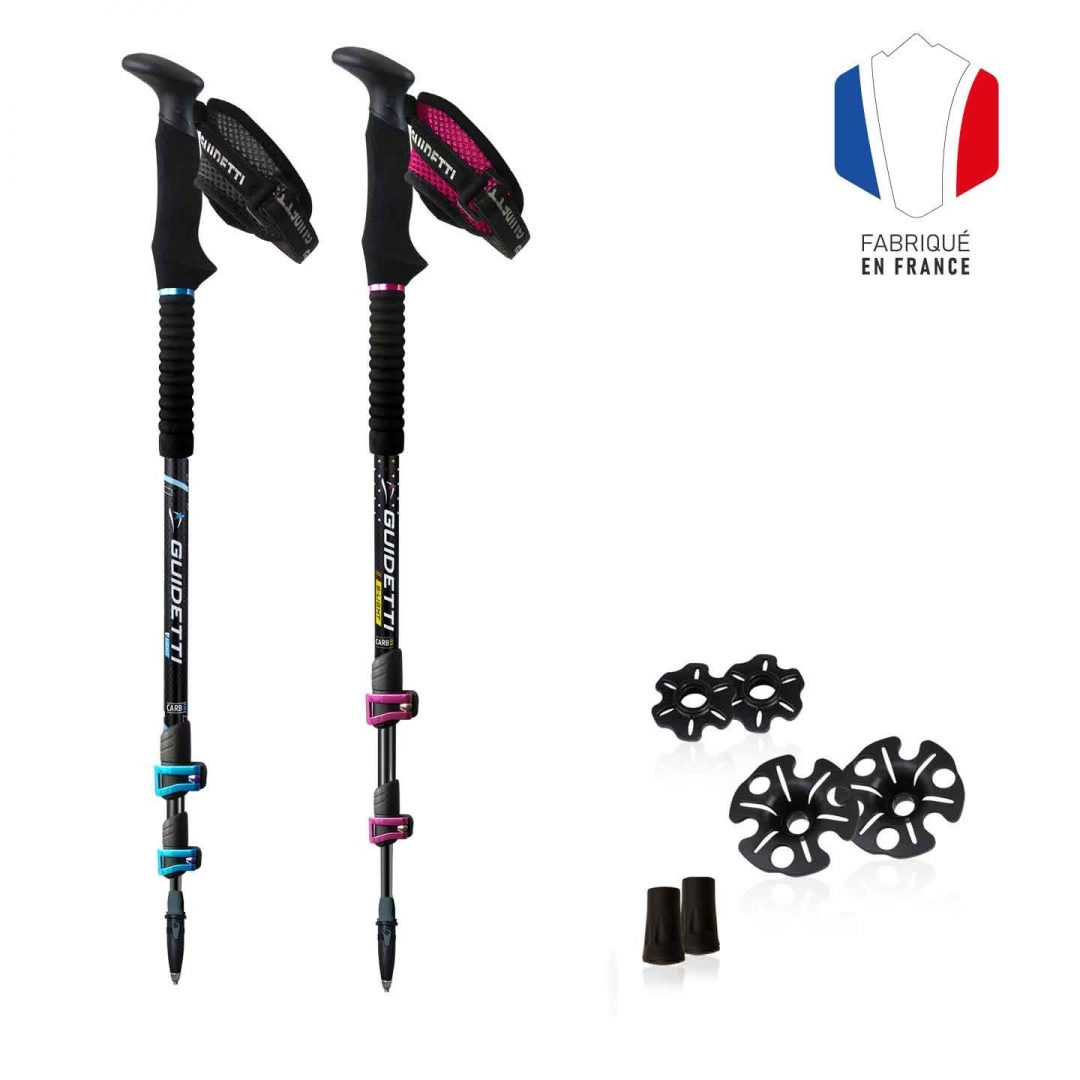 Hiking poles Guidetti BLight alu-carbon Rubis et Saphir